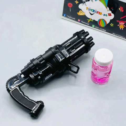 8 Hole Gatling Bubble Gun for Kids | Automatic Bubble Blaster Toy with Lights