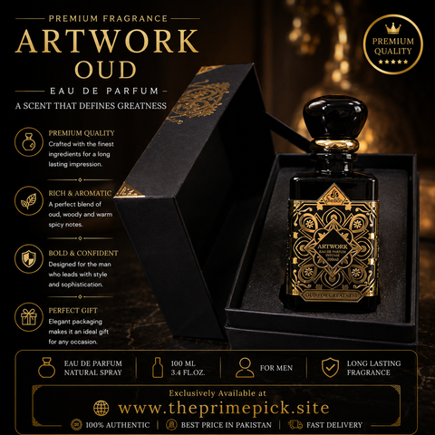 ARTWORK Eau De Parfum Intense 100ml for Men – Premium Long Lasting Oud Fragrance