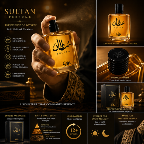 Sultan Zircon Perfume for Men – Long Lasting Citrus Fragrance | Premium Eau de Parfum