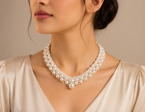 Luxury Multi-Layer Pearl Necklace | Elegant Women's Jewelry