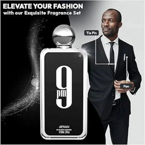 Afnan 9 PM Eau De Parfum 100ml – Long Lasting Luxury Perfume for Men