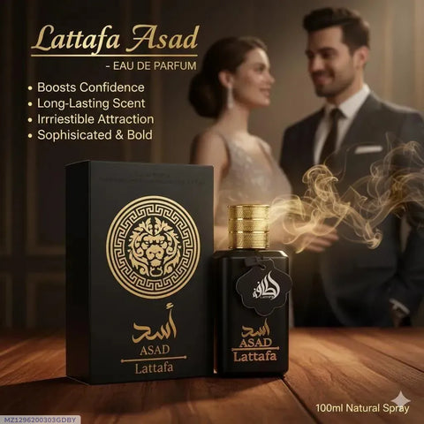 Lattafa Asad Eau De Parfum 100ml – Bold Masculine Long Lasting Fragrance | Premium EDP