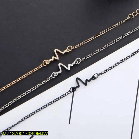 Heartbeat Chain Bracelet for Women | Minimalist Stainless Steel Love Bracelet