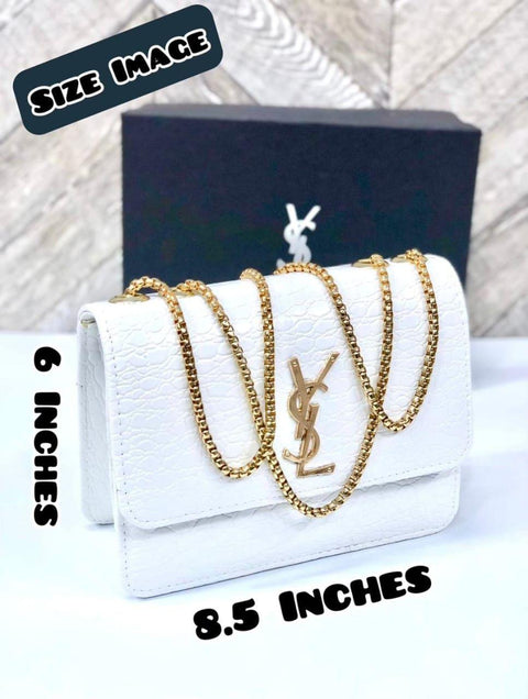 Black Rexine Chain Crossbody Bag for Women – Stylish Multipurpose Handbag