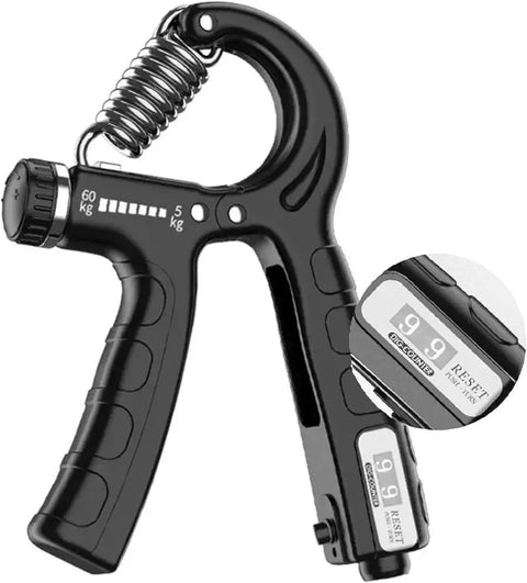 Adjustable Hand Grip Strengthener with Counter | 5–60KG Forearm Exerciser | Hand Grip Trainer for Gym & Fitness