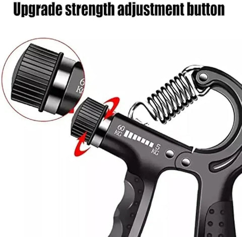 Adjustable Hand Grip Strengthener with Counter | 5–60KG Forearm Exerciser | Hand Grip Trainer for Gym & Fitness