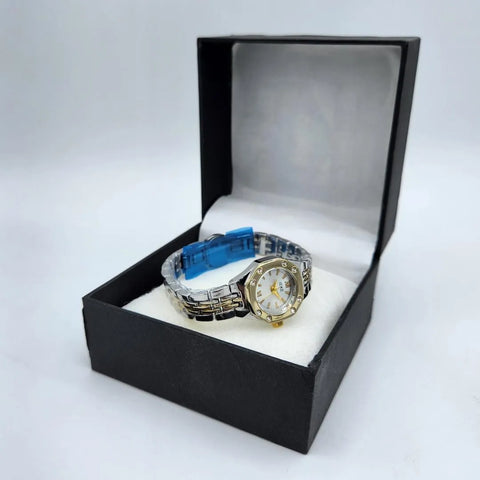 IEKE Luxury Two-Tone Crystal Women's Watch – Stainless Steel with Gift Box
