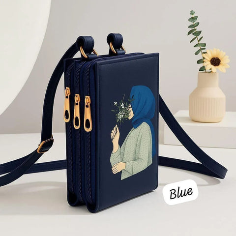 Mehroon Printed Crossbody Handbag – Elegant Women Fashion Bag