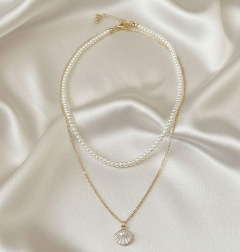 Pearl Royale Layered Necklace | Elegant Multi-Strand Pearl Choker for Women