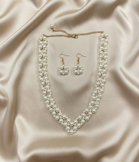 Pearl Royale Layered Necklace | Elegant Multi-Strand Pearl Choker for Women